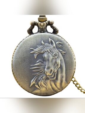 New Horse Stallion pony Quartz Pocket Watch See Both Choices